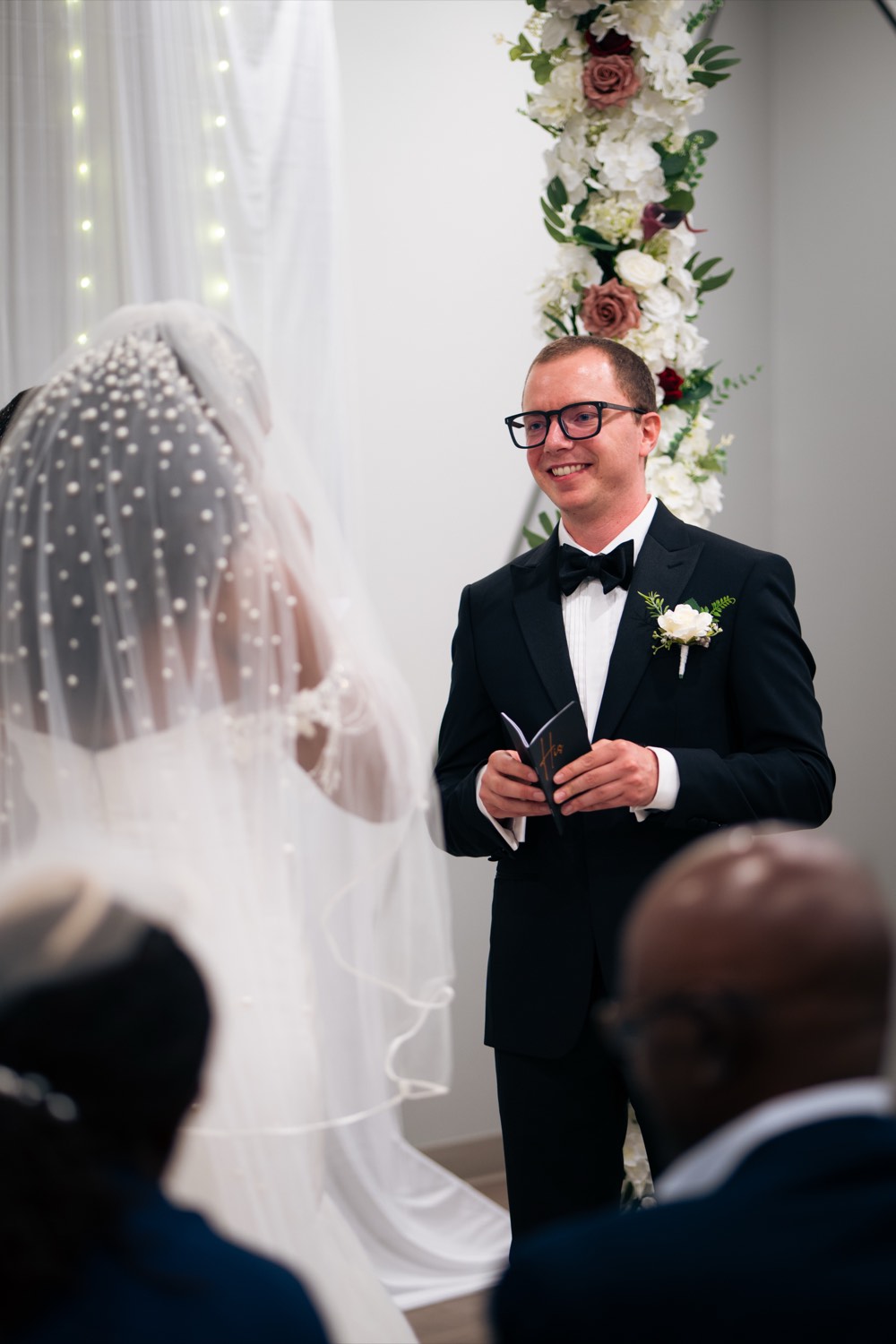 Groom in his tuxedo with boutonniere