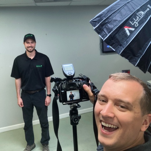 Behind the scenes on a ProLight Media shoot