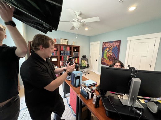 Behind the scenes on a ProLight Media shoot